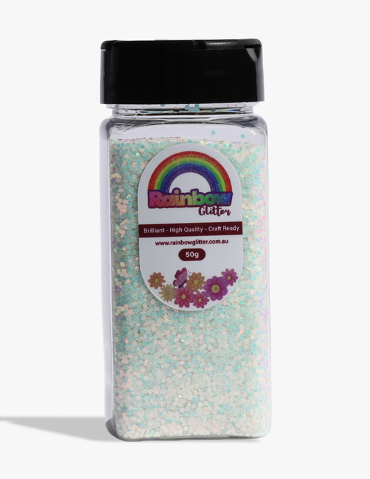 Golden Blue Light Glow in the Dark Glitter for Resin Art