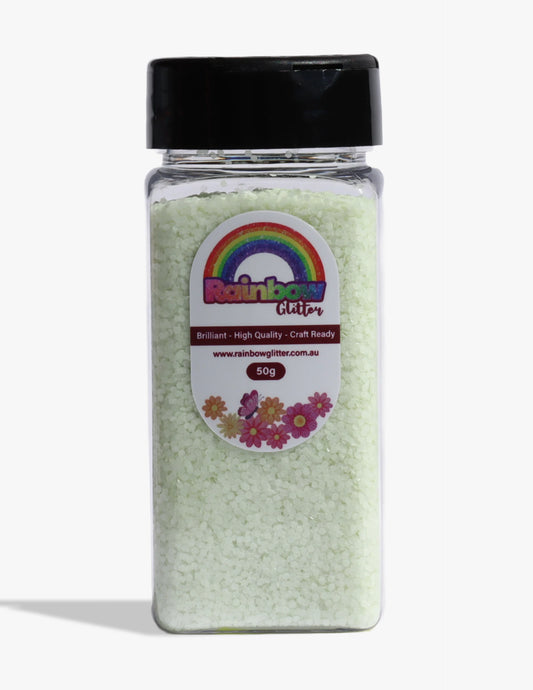 Yellow Green Light Glow in the Dark Glitter for Night Crafts