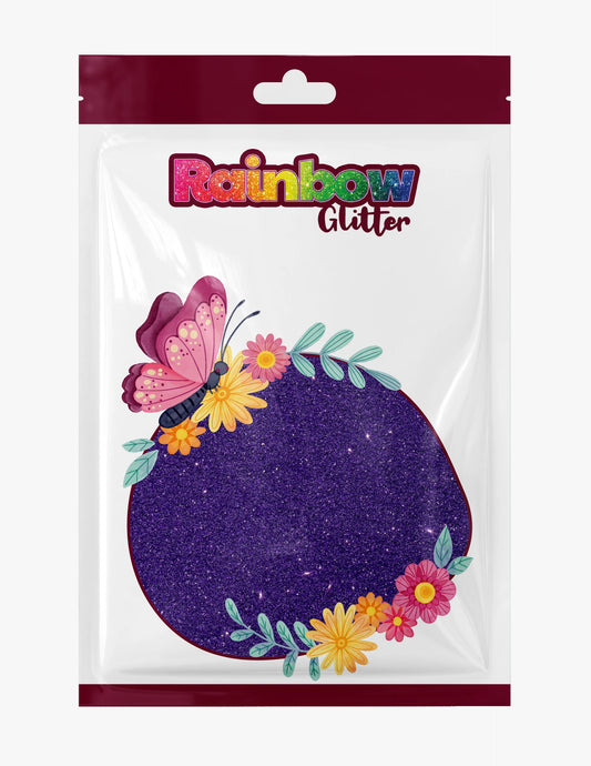 Amaranth Purple fine glitter in Rainbow Glitter 50g refill bag