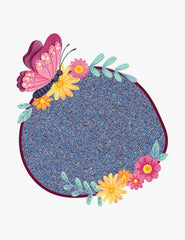 Close-up of 1/128 mm sapphire-blue glitter