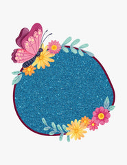 Close-up of bright Sky Blue glitter particles
