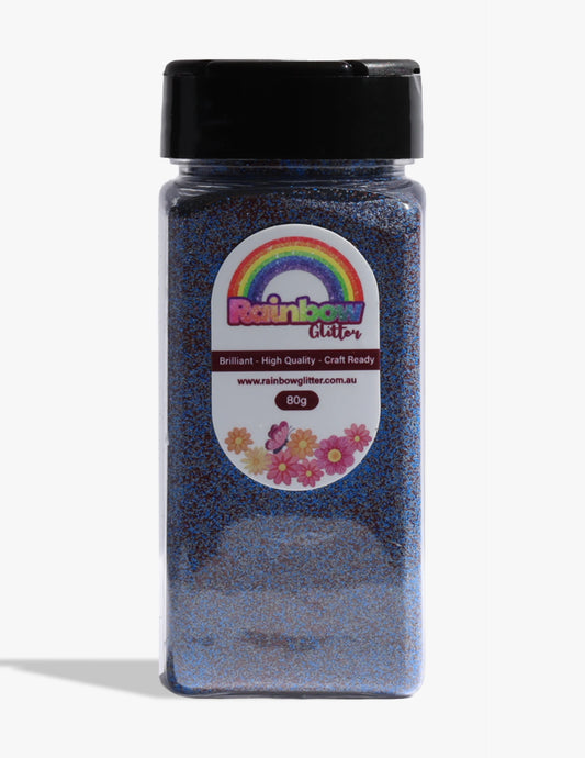 Elegant Blue Duo Sparkle Glitter – Sapphire and Gold Reflection