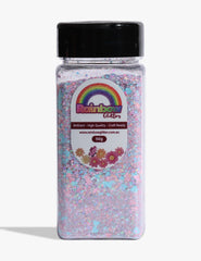 Cotton Candy Crush Pastel Heart Glitter Mix