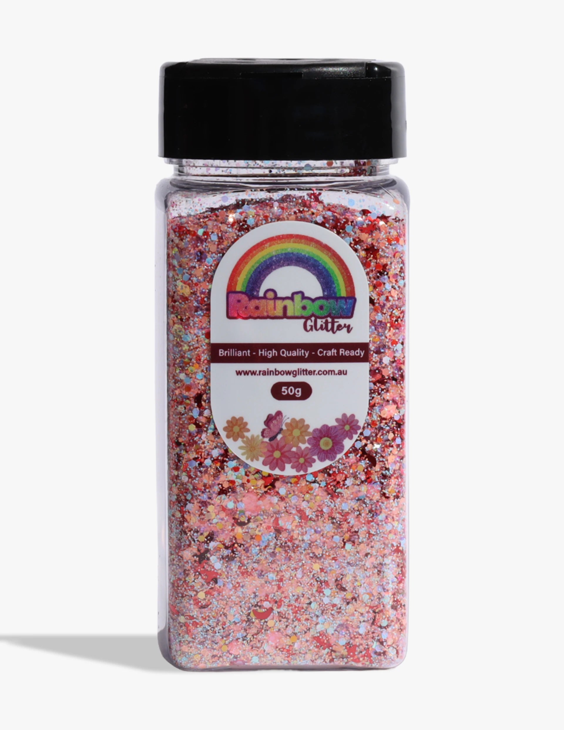 Crimson Moonrise Red Celestial Glitter Mix