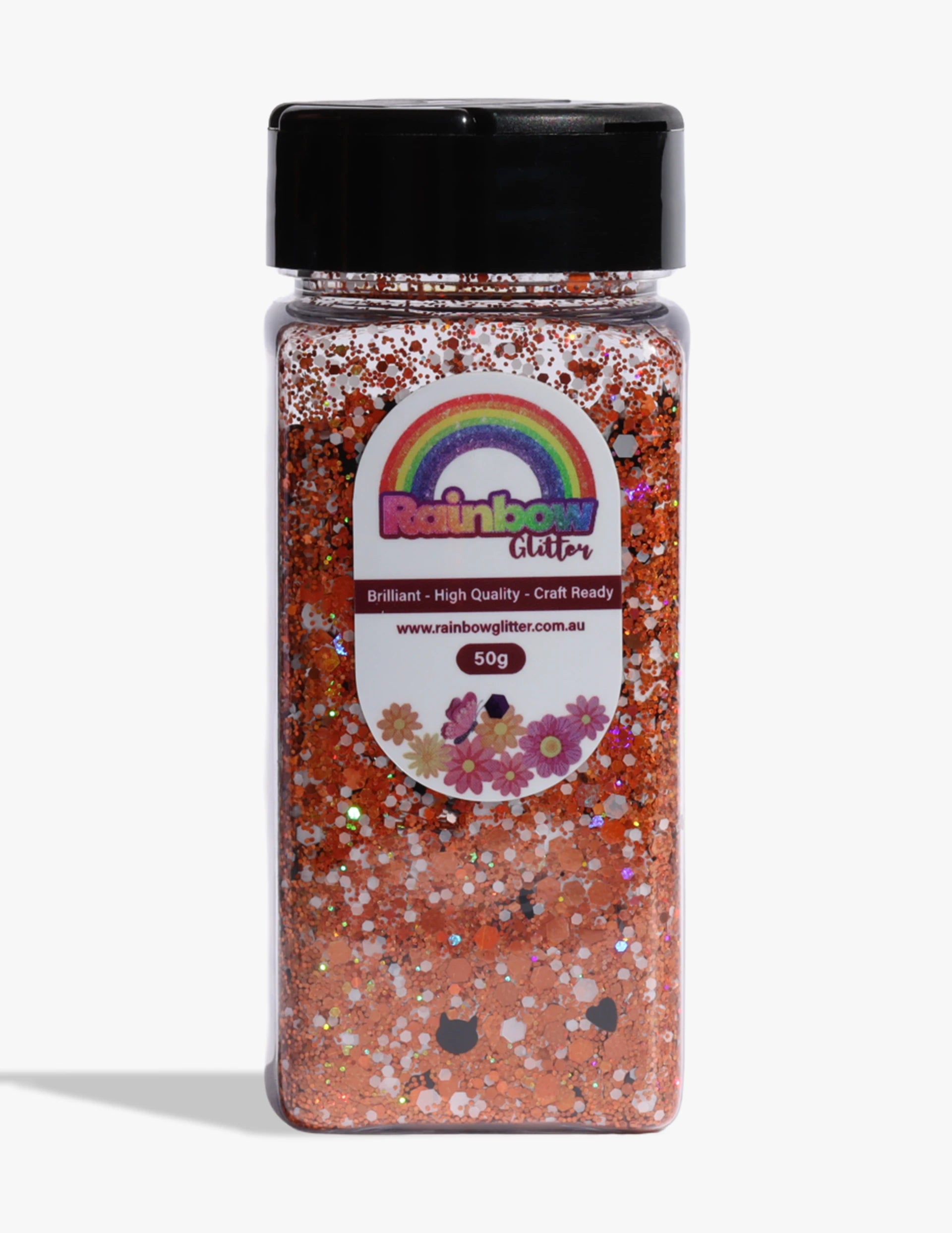 Copper Eclipse Heart Confetti Glitter