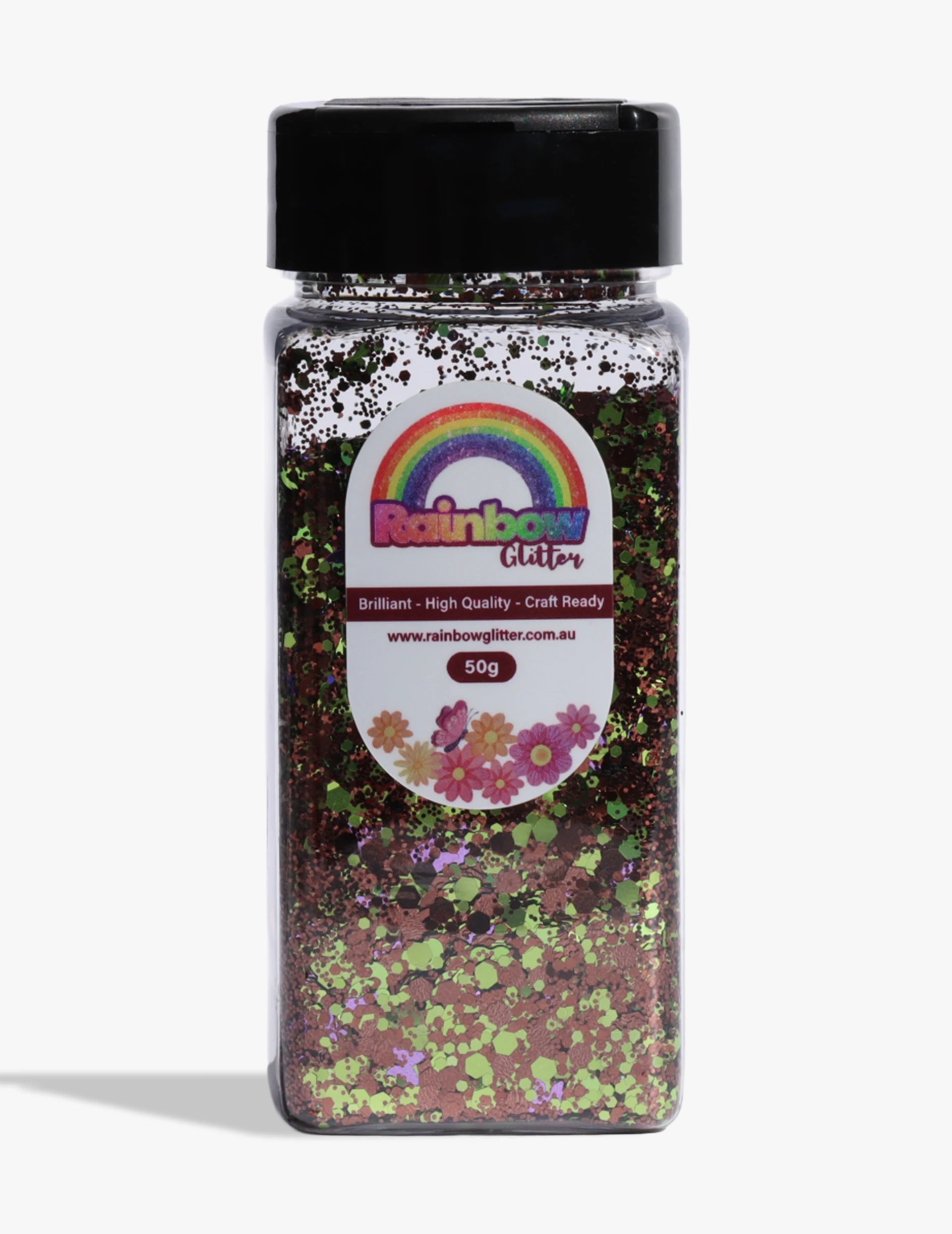 Moss & Mulberry Green Purple Confetti Glitter