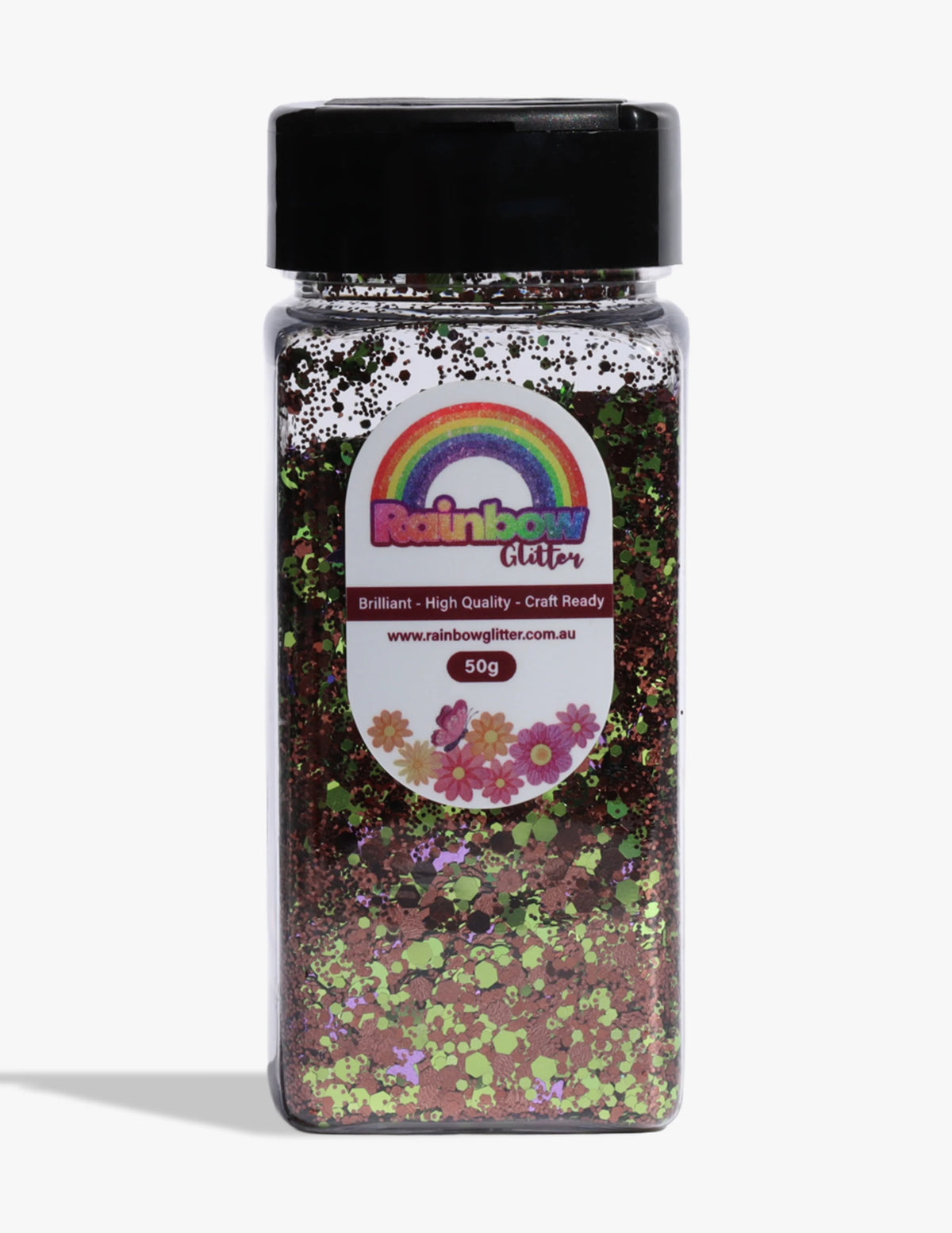 Moss & Mulberry Green Purple Confetti Glitter
