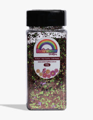 Moss & Mulberry Green Purple Confetti Glitter