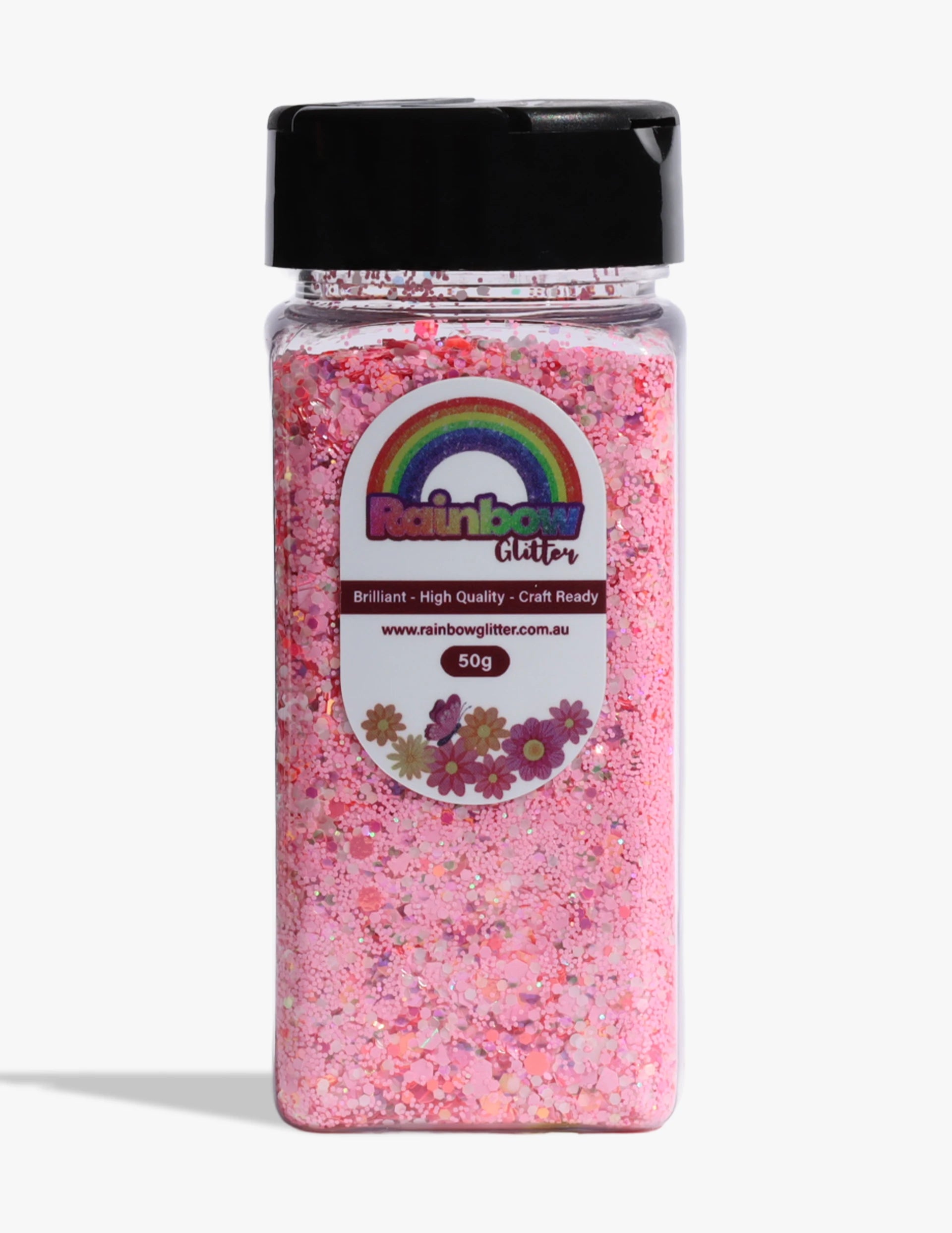 Blush Bloom Pink Lilac Flower Glitter