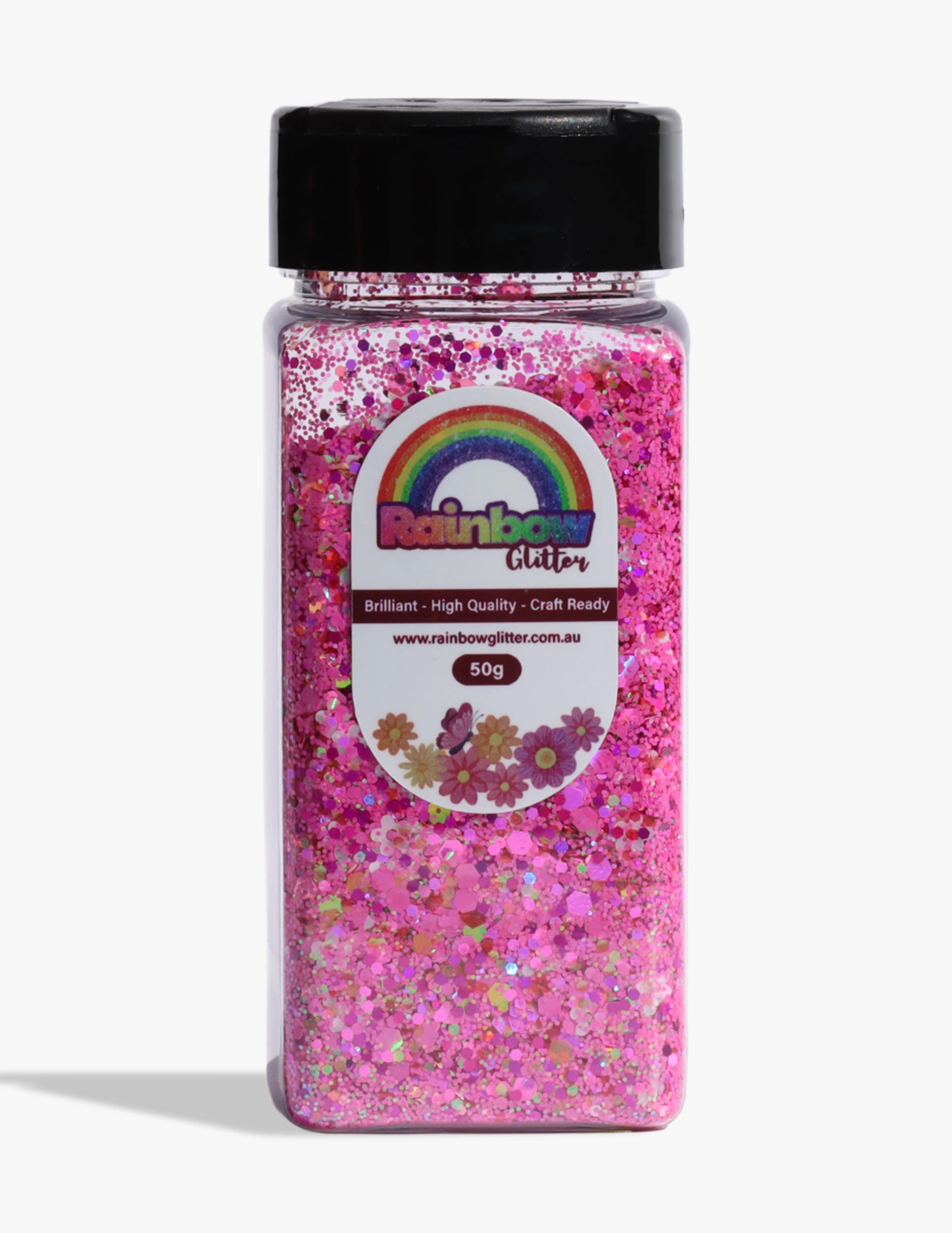Fuchsia Rush Hot Pink Confetti Glitter
