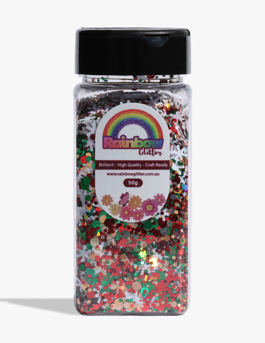 Snowy Celebration Christmas Confetti Chunky Glitter Mix