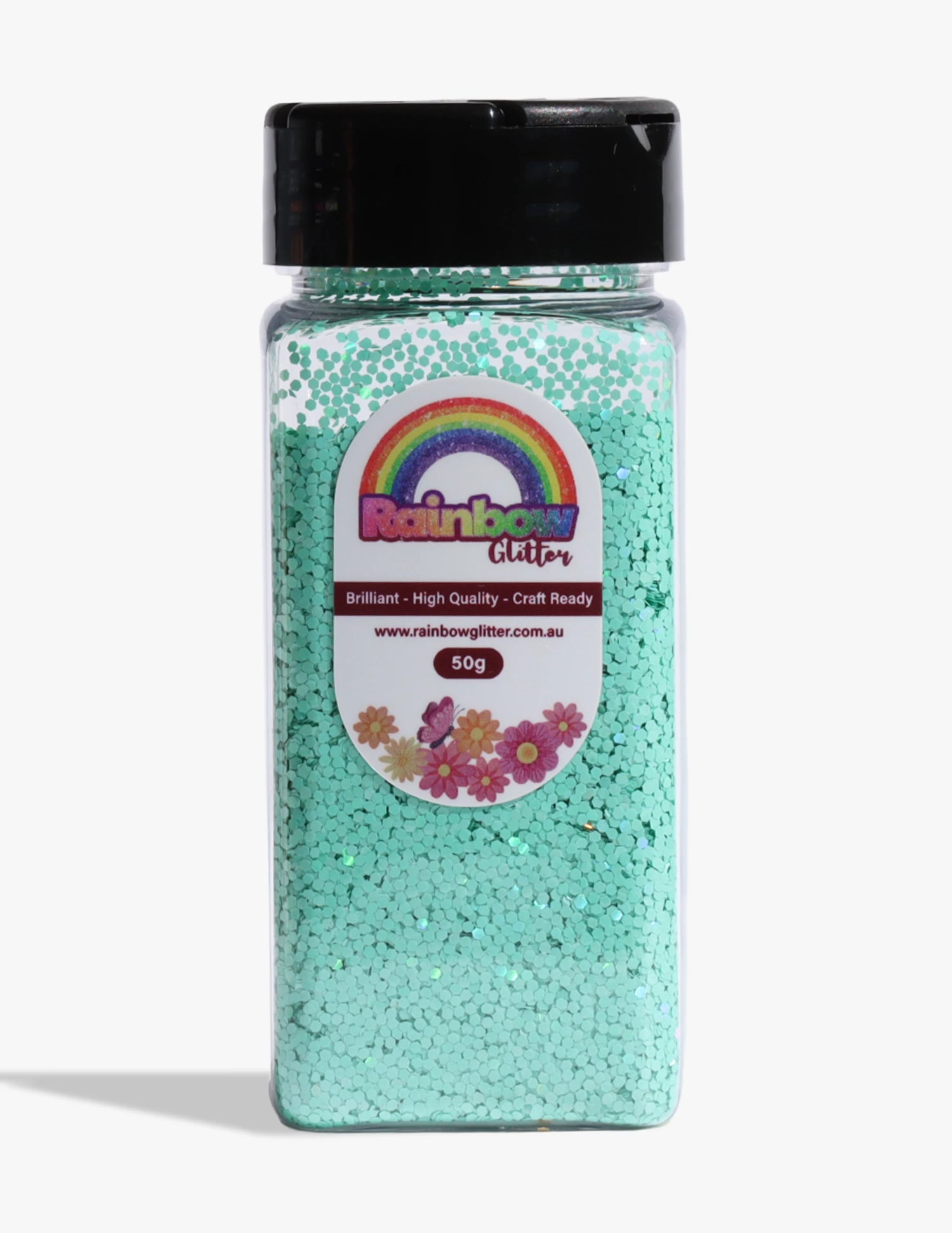 Mint Green Holographic Macaron Glitter for Fresh Modern Projects
