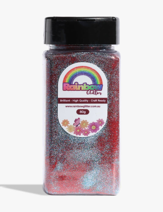 Ice Red Duo Sparkle Glitter for Frosted Festive Crafts