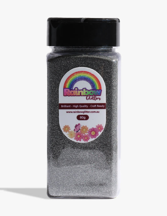 Iron Gray Fine Glitter – Steel Sparkle for Modern Crafts