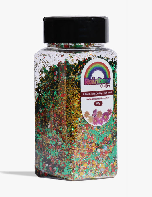 Festive Parade Christmas Tree Chunky Glitter Mix