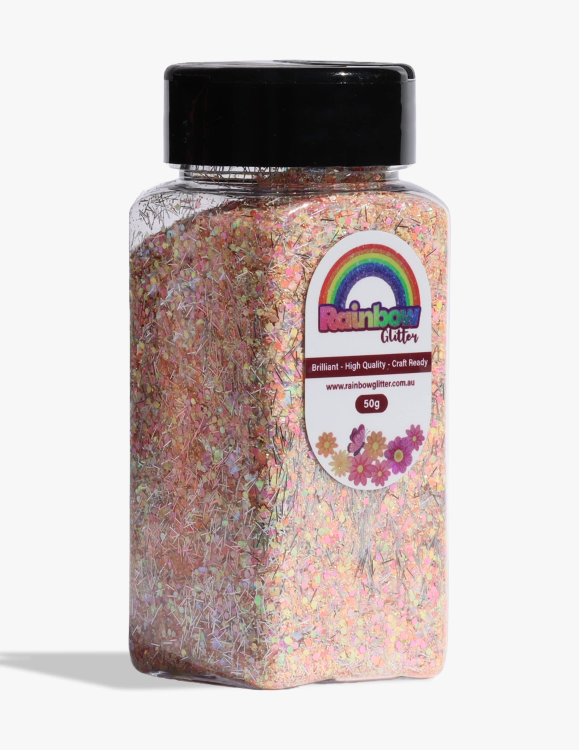 Sunset Splinters Peach Gold Tinsel Glitter Mix
