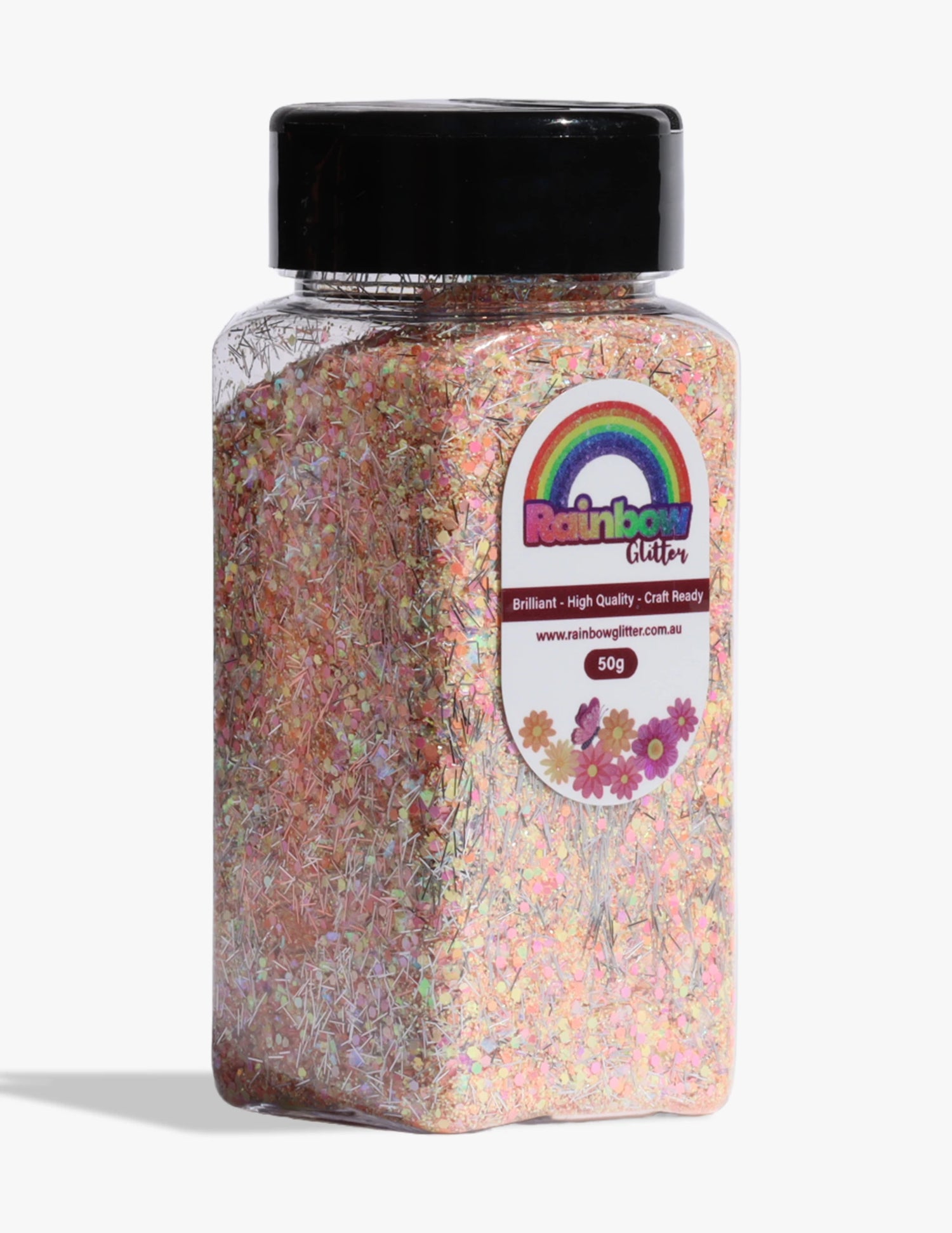 Sunset Splinters Peach Gold Tinsel Glitter Mix