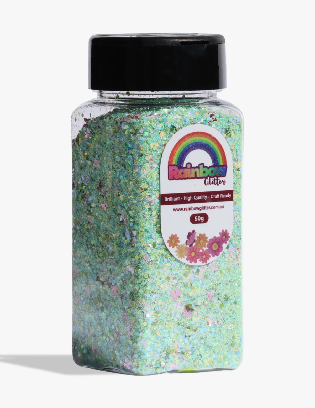 Secret Garden Mint Butterfly Chunky Glitter
