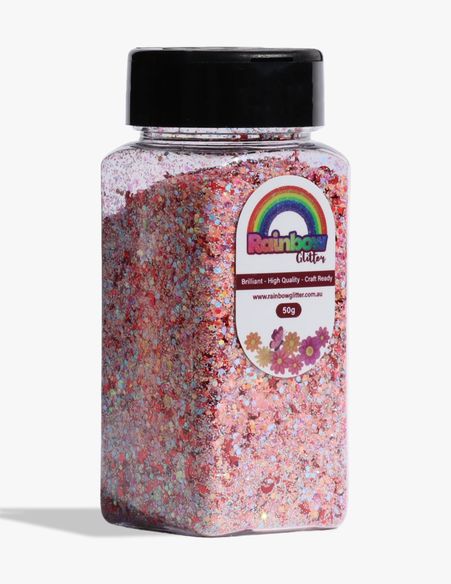 Crimson Moonrise Red Celestial Glitter Mix