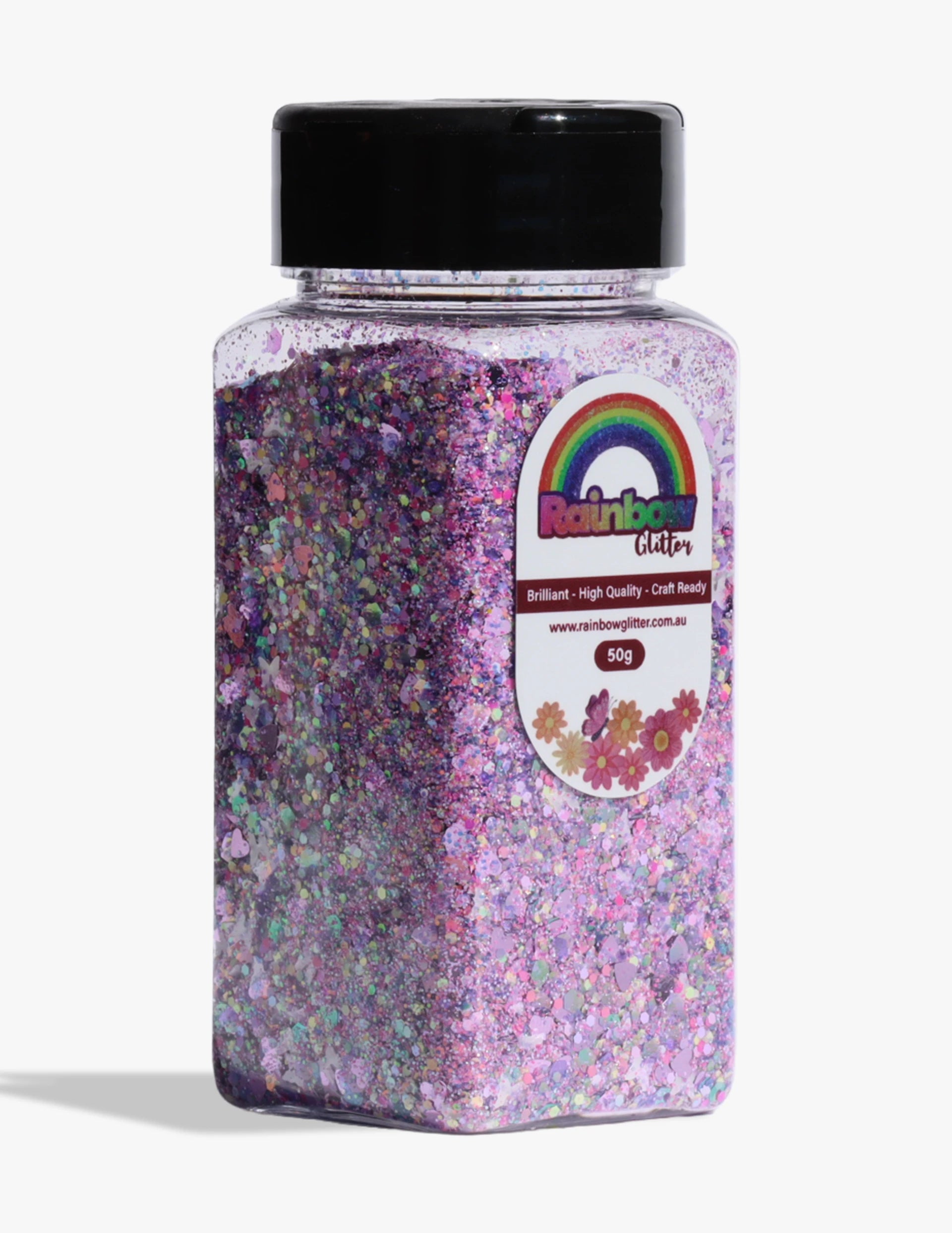 Midnight Meadow Butterfly & Heart Glitter Mix