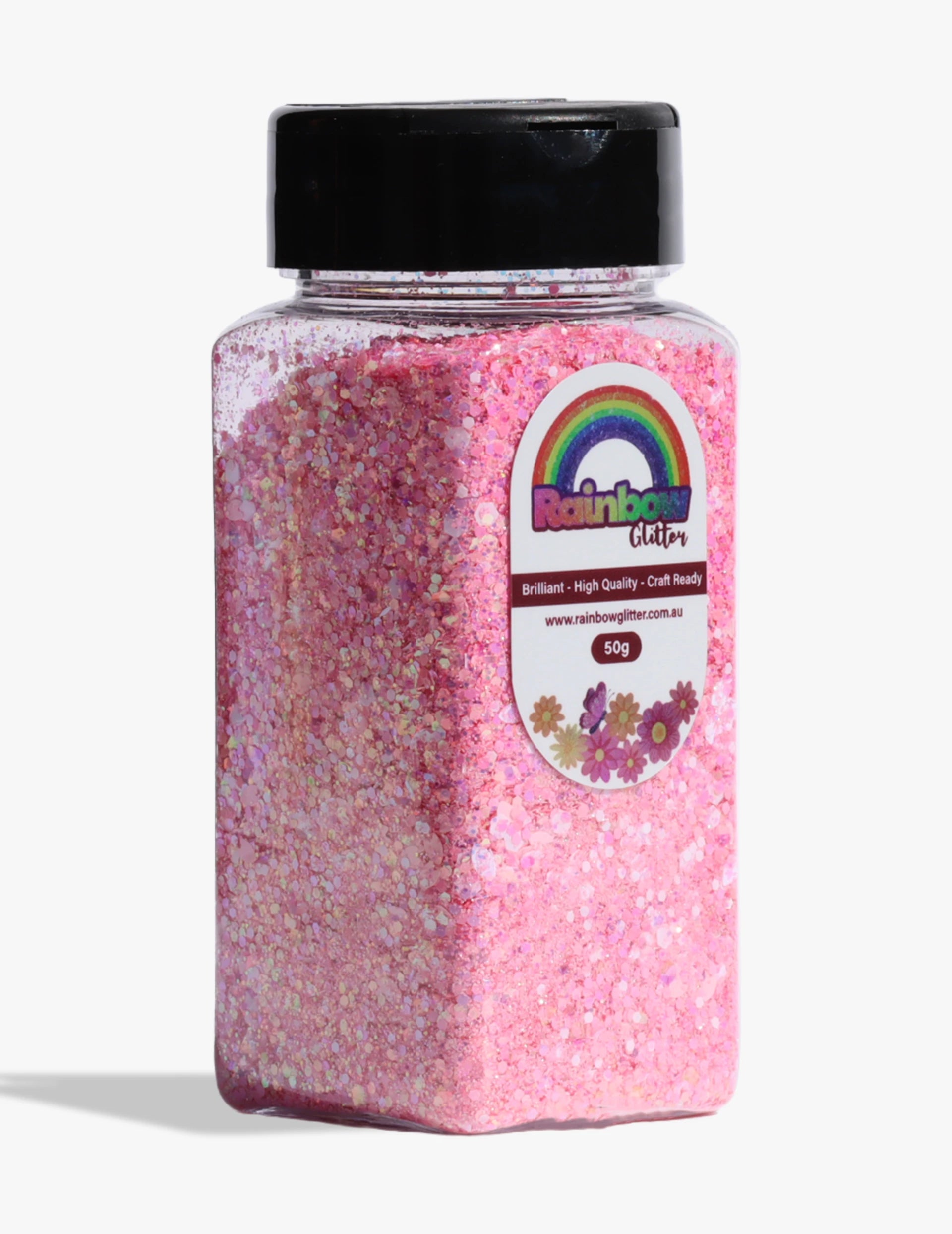 Rose Quartz Pink Iridescent Confetti Glitter