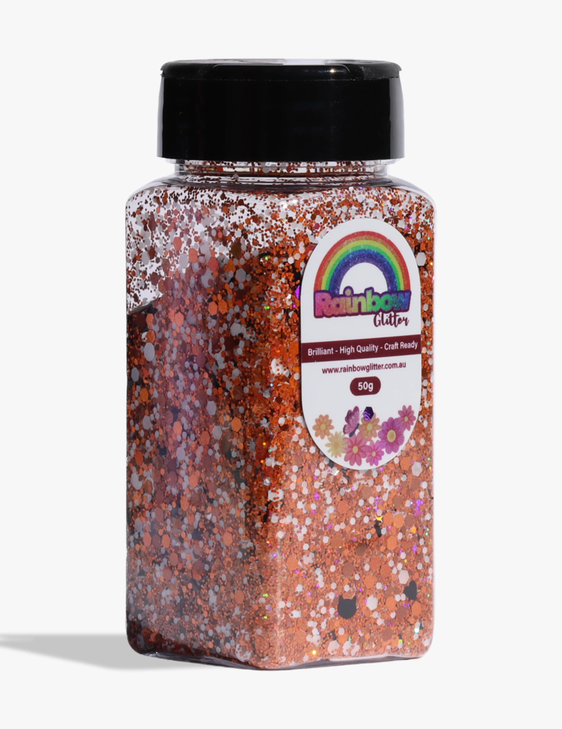 Copper Eclipse Heart Confetti Glitter