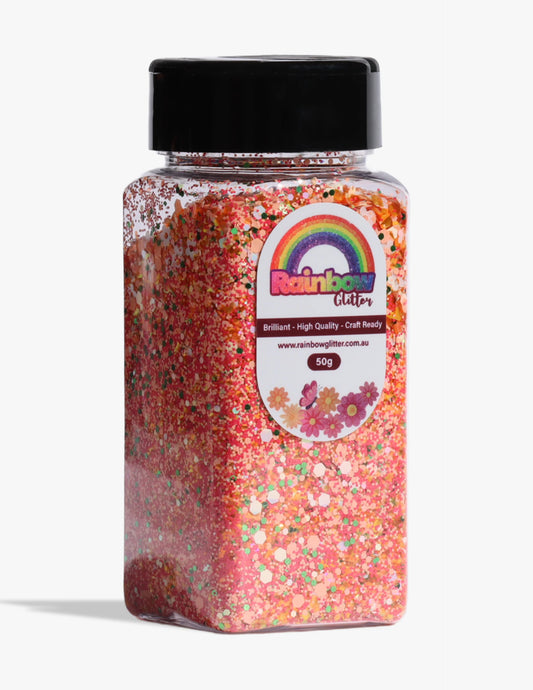 Citrus Carnival Coral Mint Glitter Mix