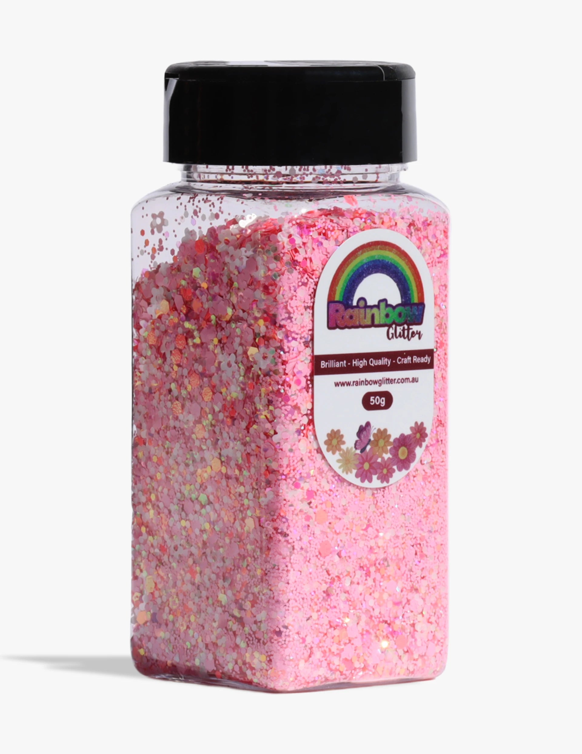 Blush Bloom Pink Lilac Flower Glitter