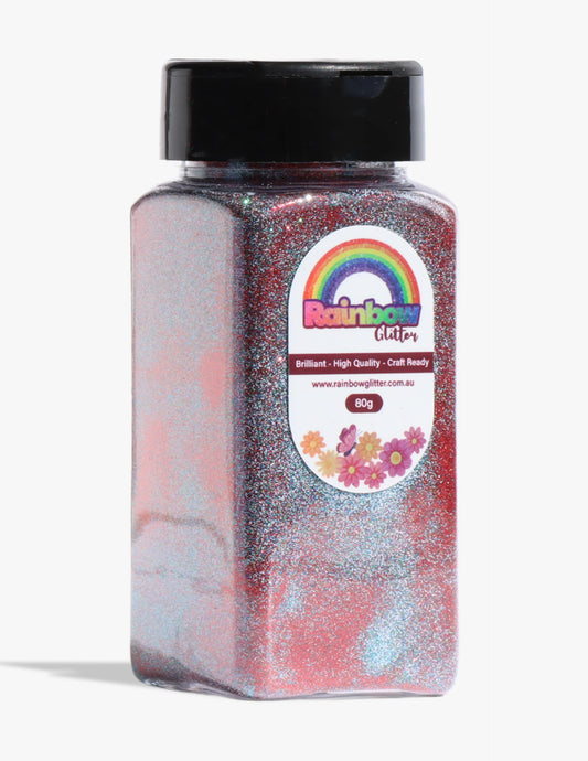 Ice Red Duo Sparkle Glitter for Frosted Festive Crafts