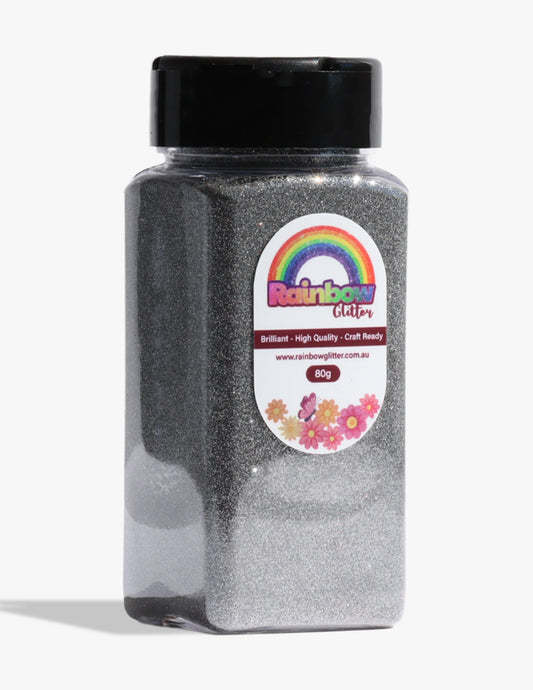 Iron Gray Fine Glitter – Steel Sparkle for Modern Crafts
