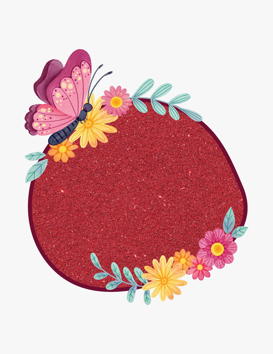 Close-up of bright reflective American Red glitter