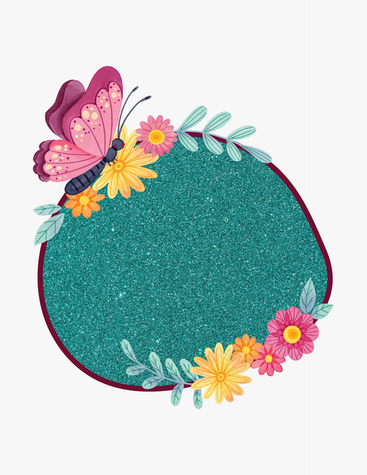 Close-up of blue-green Aquamarine glitter