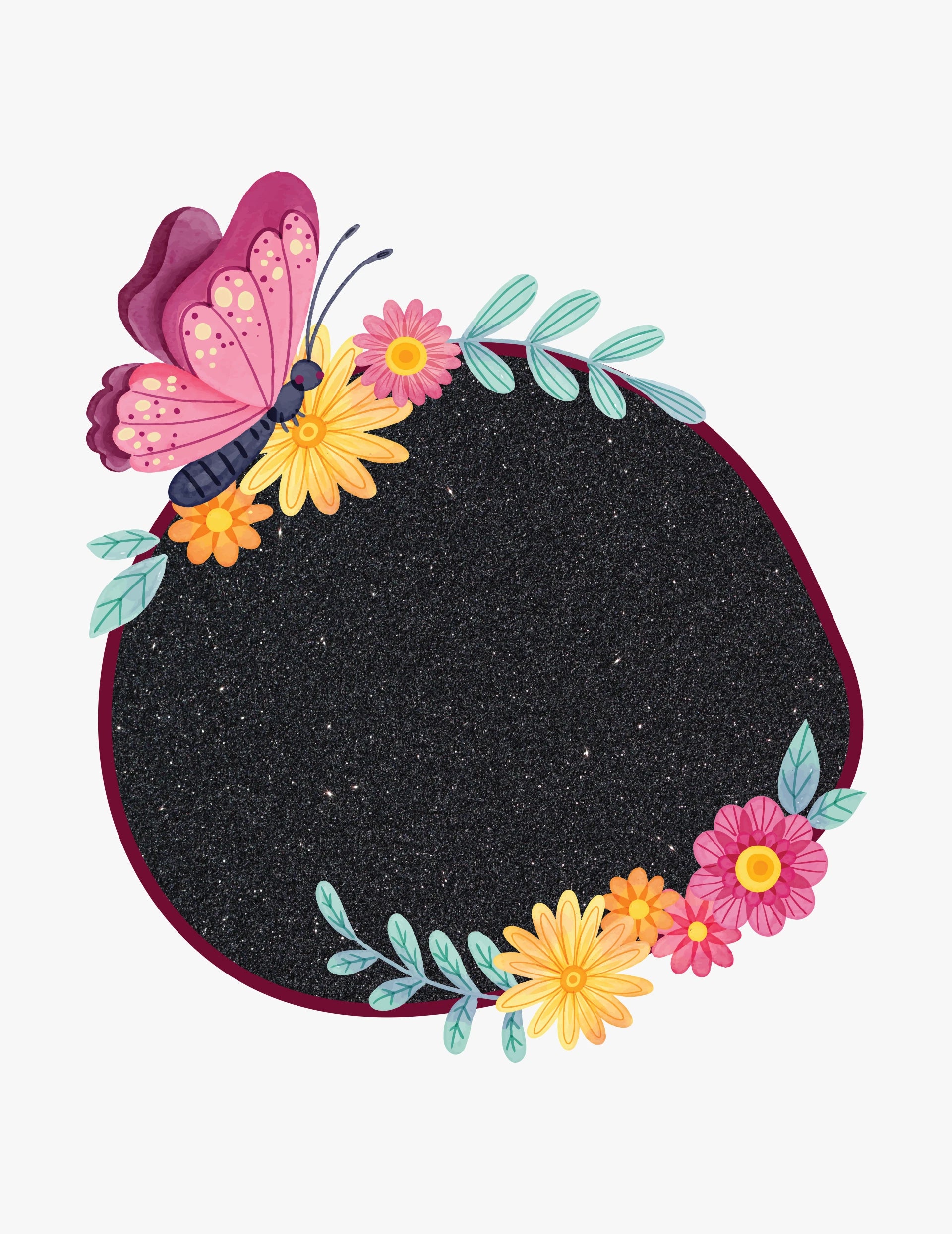 Black Fine Glitter – 50g Refill Bag