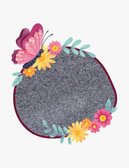 Close-up of black and white glitter particles