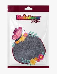 Black White fine glitter mix in Rainbow Glitter 50g refill bag