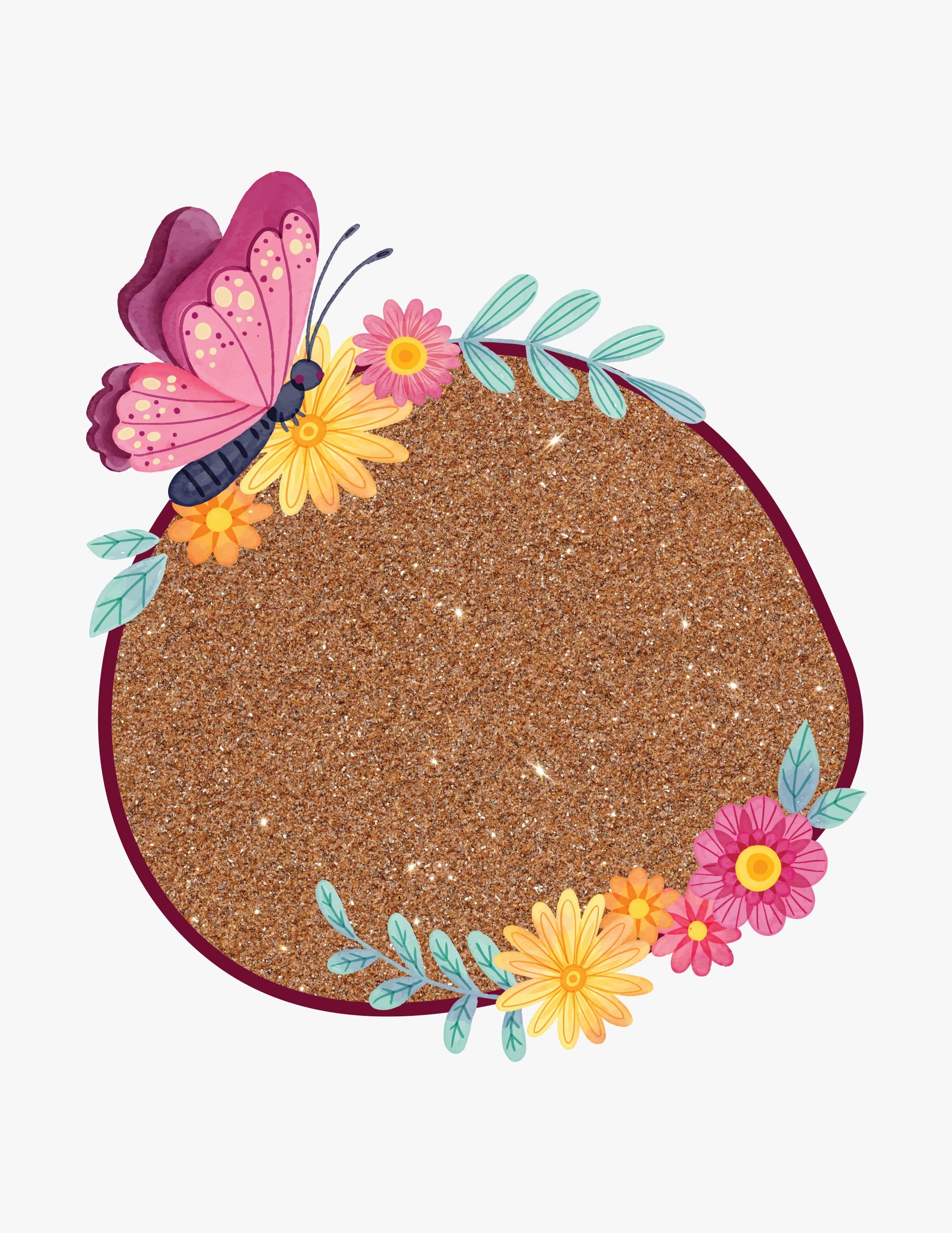Close-up of antique Bronze glitter particles