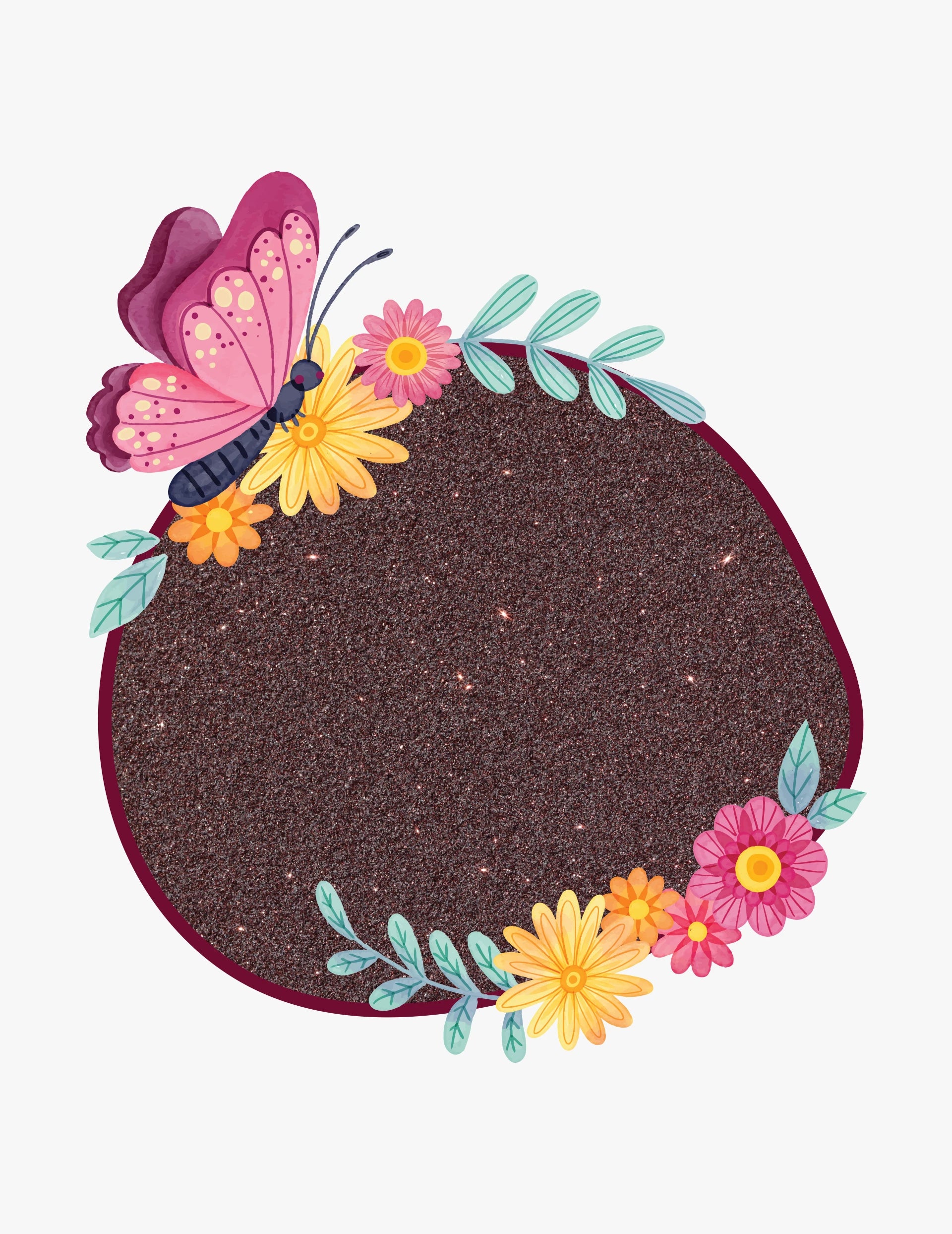 Close-up of earthy Brown glitter particles