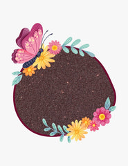 Close-up of earthy Brown glitter particles