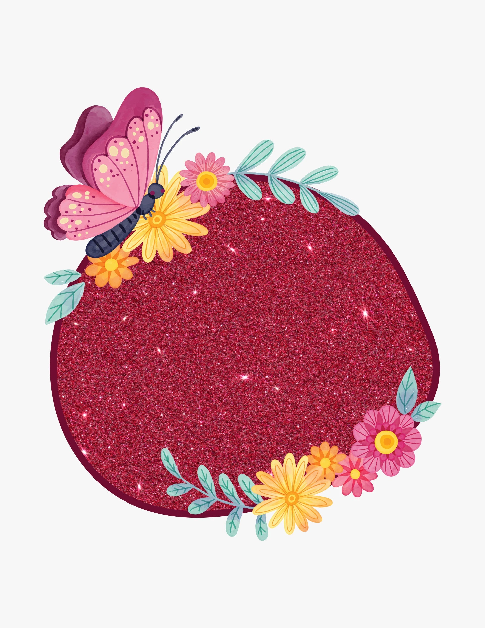 Close-up of juicy Cherry Red glitter