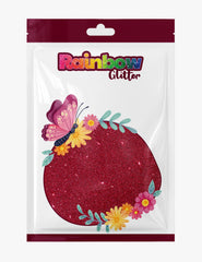 Cherry Red glitter in Rainbow Glitter 50g refill bag