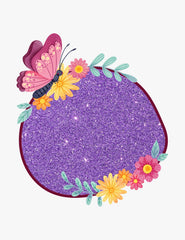 Close-up of deep vivid purple glitter