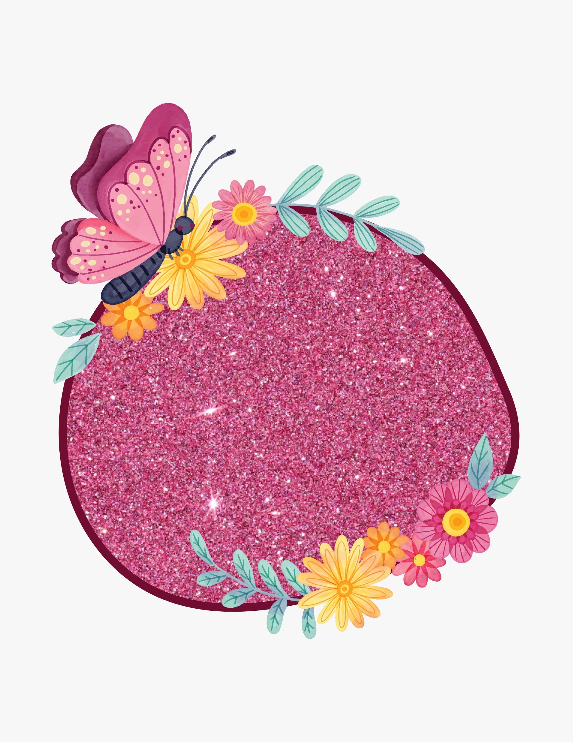 Close-up of bright classic-pink glitter