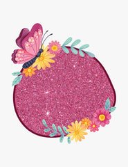 Close-up of bright classic-pink glitter