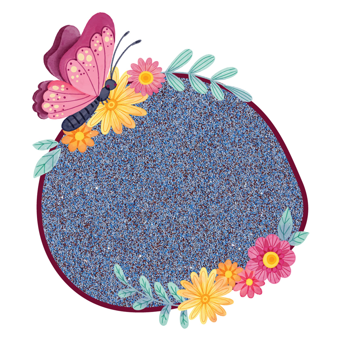 Elegant Blue Glitter