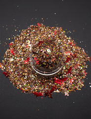 Rustic Christmas Tree Glitter Mix – Bronze, Gold & Red, 50g Refill Bag