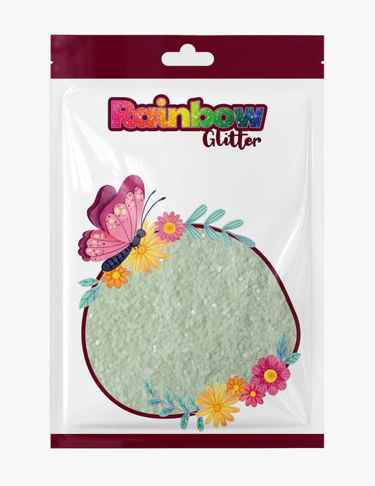 White Glow in the Dark Glitter – 50g Refill Bag