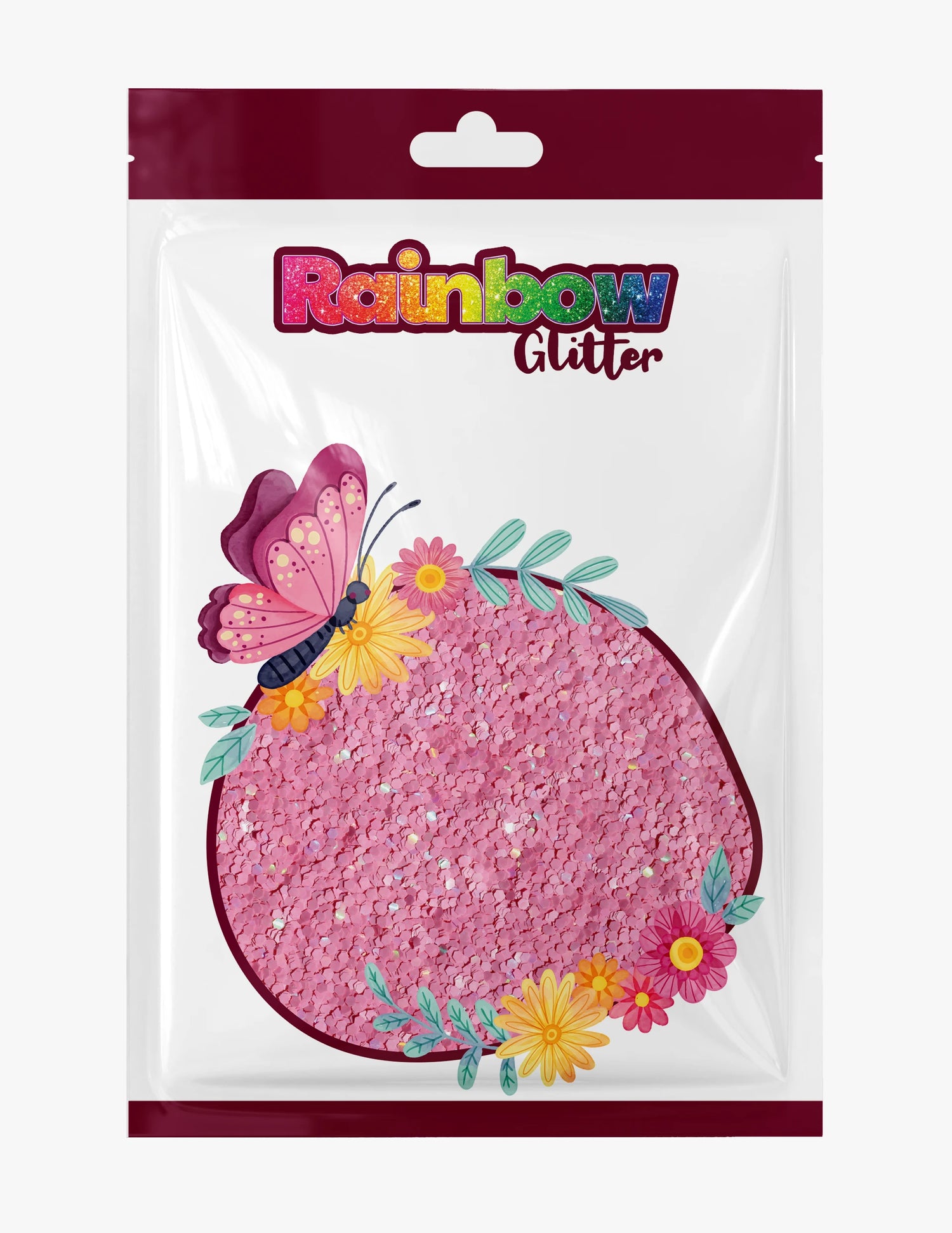 Light Pink Holographic Macaron Glitter – 50g Refill Bag