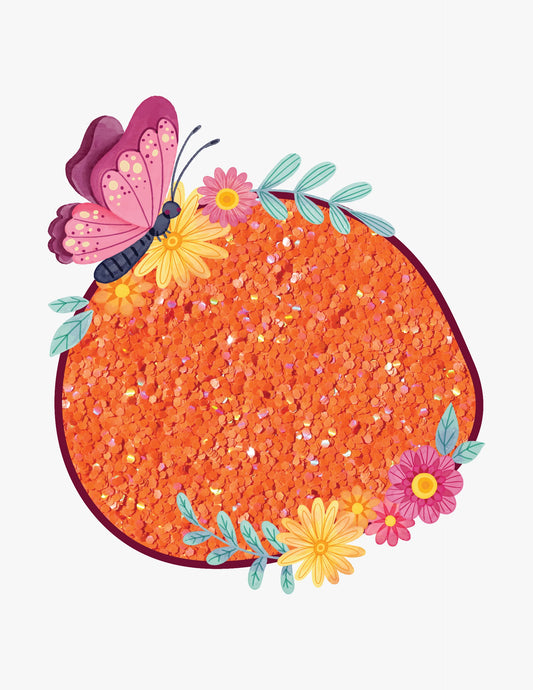 Orange Holographic Macaron Glitter – 50g Refill Bag