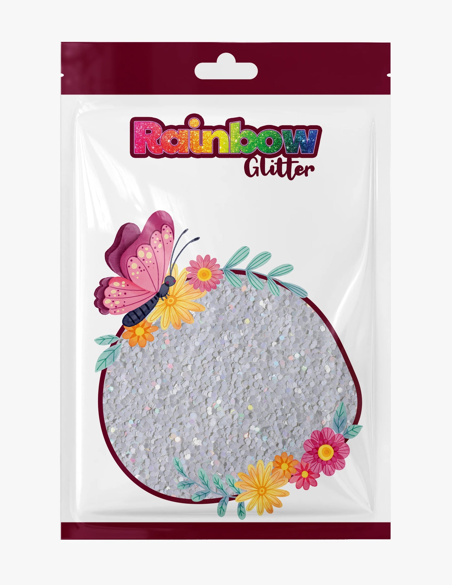White Holographic Macaron Glitter – 50g Refill Bag