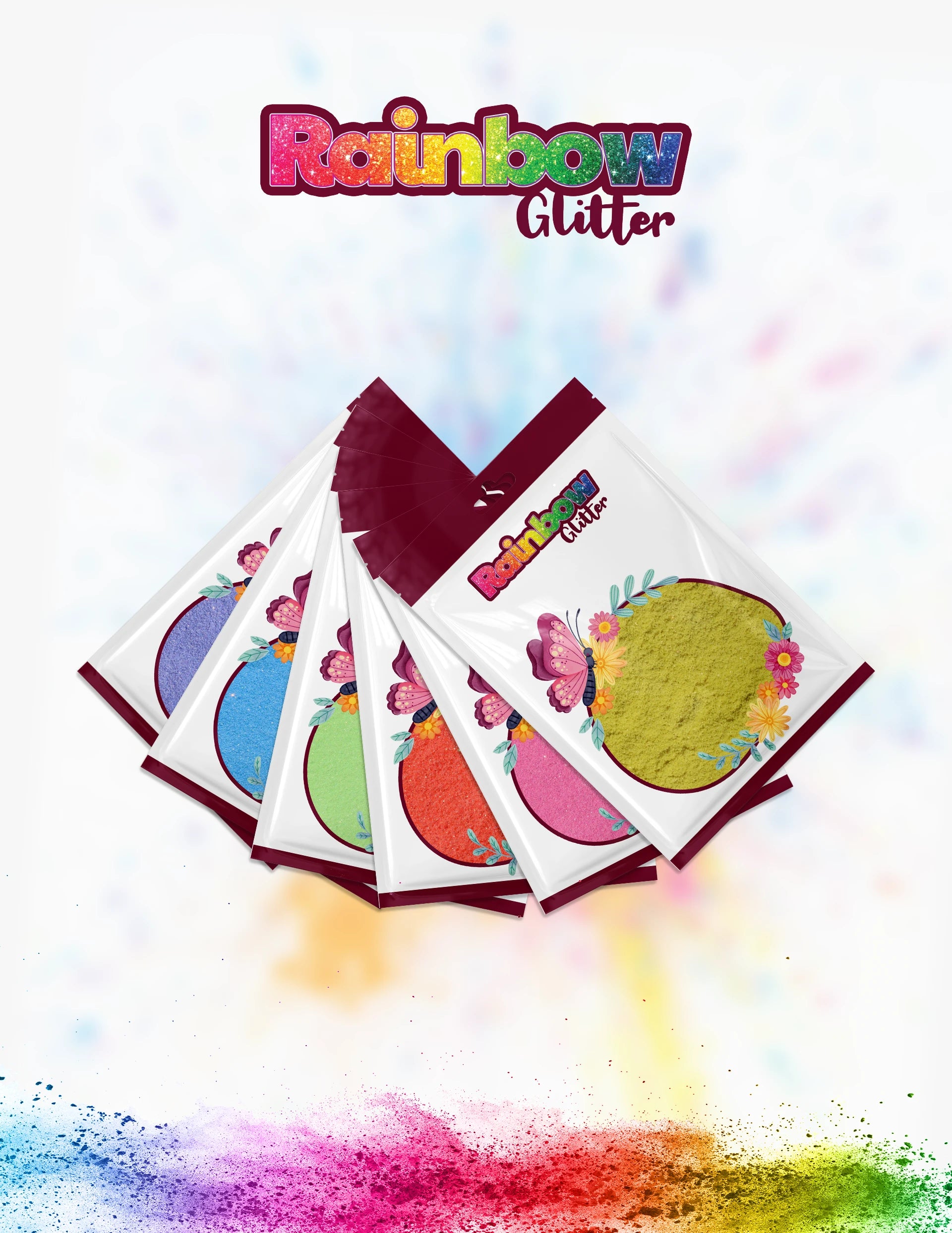 Iridescent Bullion Glitter Bundle – 6 Colours, 300g